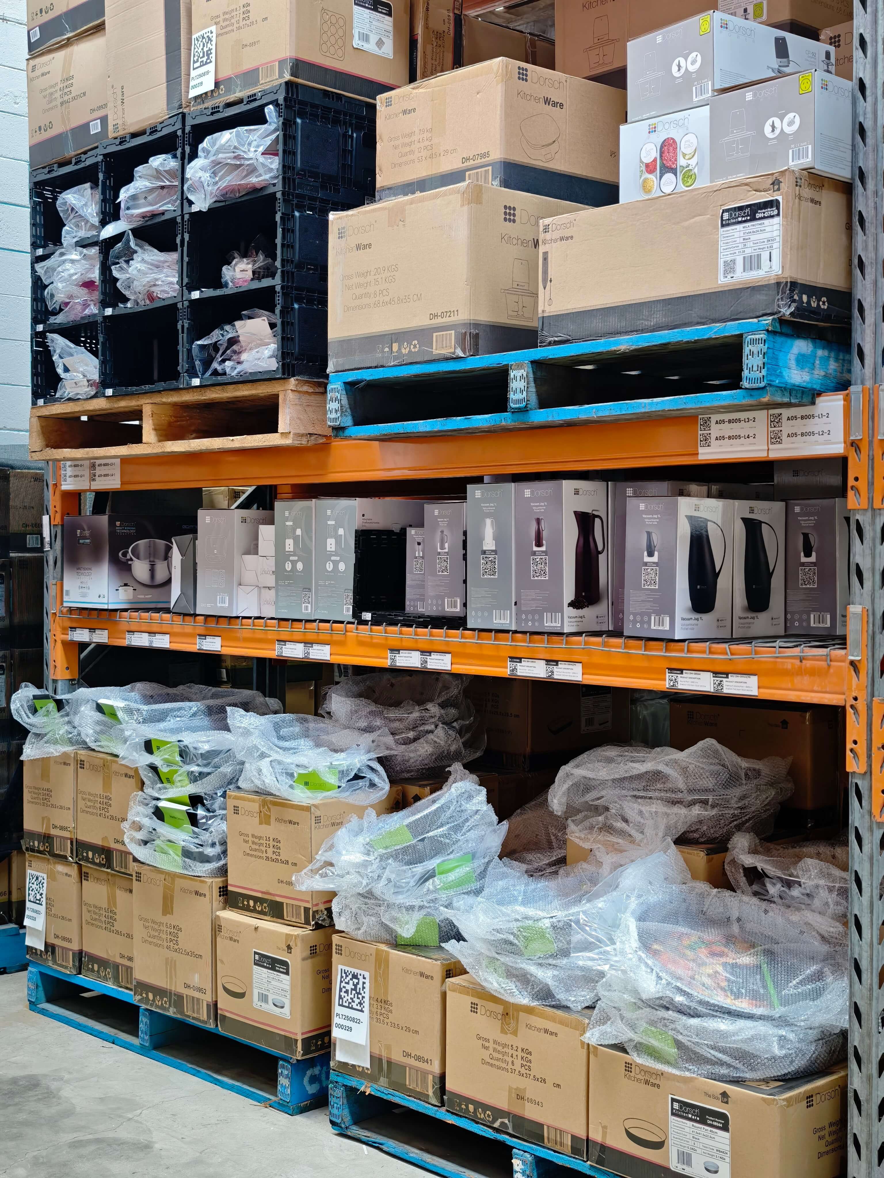 Products arranged for accurate pick and pack fulfilment