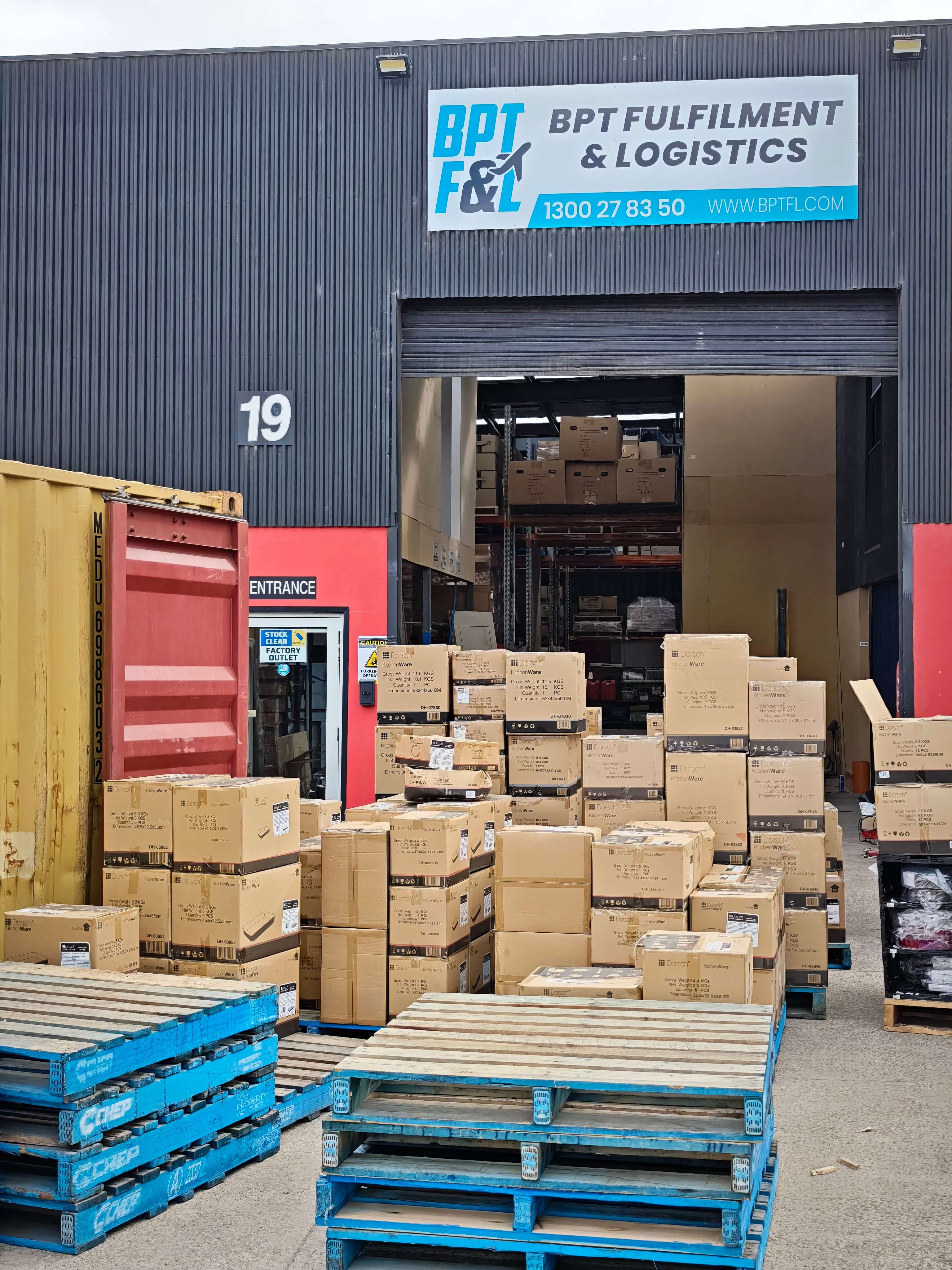 BPTFL team unloading and sorting a Dorsch container at MEL1